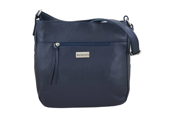 Torebka codzienna skórzana damska - Granatowa 