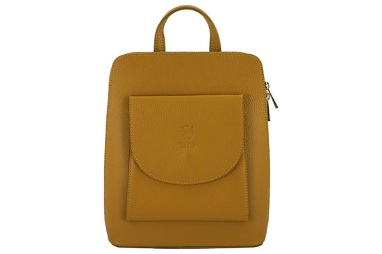 Plecak skórzany / listonoszka - Casual 2w1 - Beżowy 