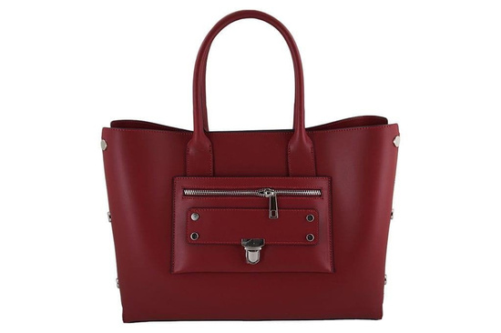 Torebka damska włoska - Barberini's - Szara ciemna 