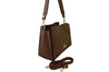Torebka miejska z naturalnego zamszu i skóry - Brązowa 