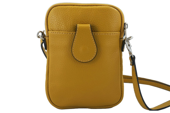 Skórzane etui na telefon - Żółte ciemne