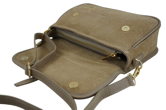 Zamszowa torebka damska Barberinis - Beżowa 