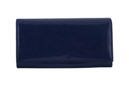 Skórzany portfel damski - Granatowy