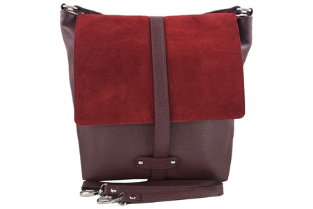 Torba skórzana shopper bag A4 -Brązowa ciemna 