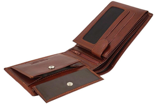 Portfel skórzany męski - Barberinis - Czarny 