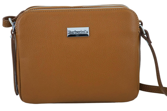 Torebka skórzana damska włoska - Brązowa jasna 