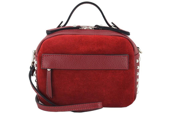 Barberini's - modna listonoszka z nitami - Szara ciemna 