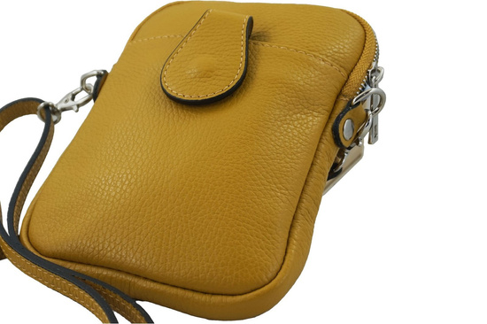 Skórzane etui na telefon - Żółte ciemne