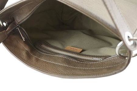 Torebki skórzane damskie - Barberini's - Beżowa ciemna