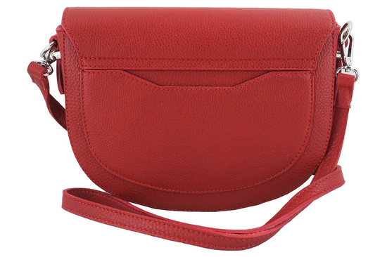 Listonoszka skórzana z ozdobnym zapięciem - Czarna