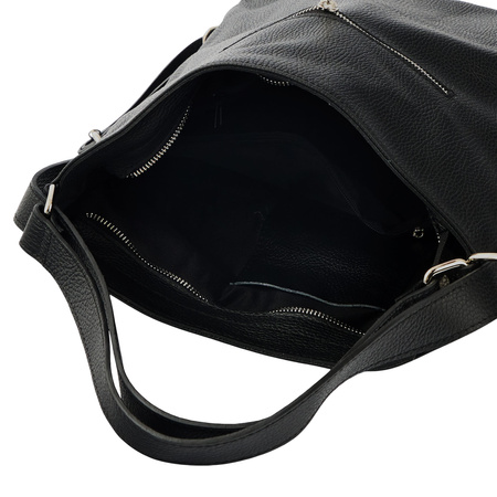 Torebka plecak z zamszem - Czarna 