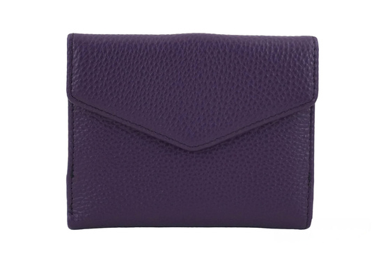 Elegancki portfel ze złotym zapięciem - Fioletowy 