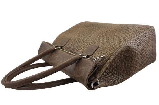 Elegancka torebka do pracy - Beżowa ciemna 