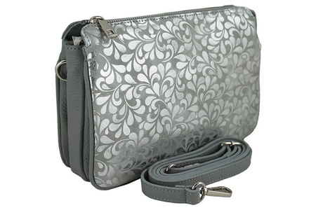 Torebka na ramię - listonoszka - Różowa pudrowa