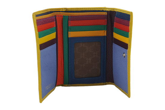 Funkcjonalny portfel damski - Żółty ciemny