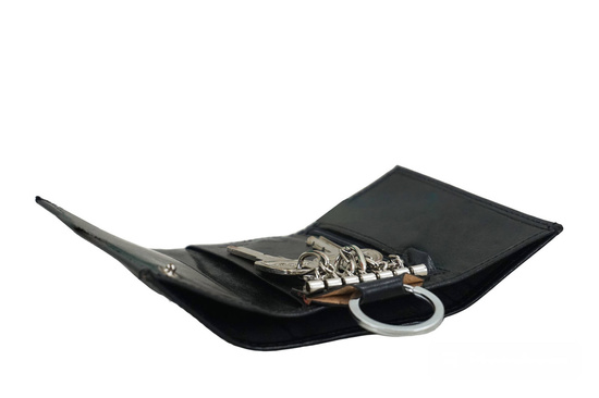 Etui skórzane na klucze / portfel - Czarne 