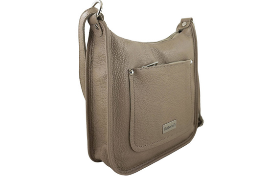 Wygodna listonoszka skórzana damska - Beżowa