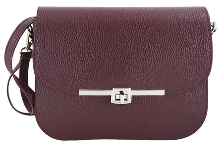 Wizytowa torebka listonoszka skórzana - Barberini's - Granatowa