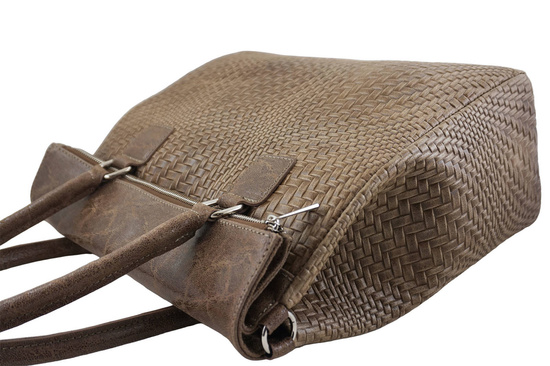 Elegancka torebka do pracy - Beżowa ciemna 