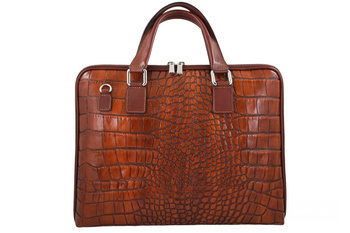 Torba na laptopa damska skórzana Barberinis - Brązowa