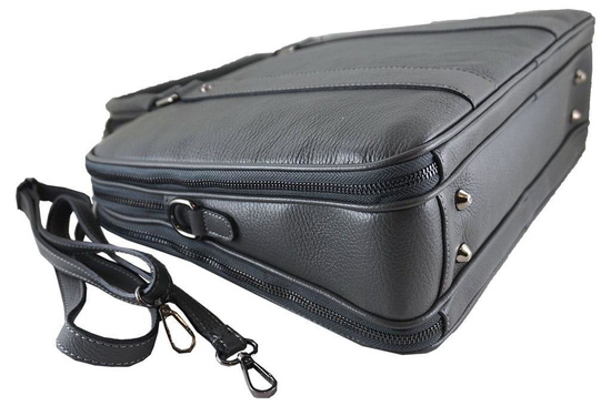 Aktówka skórzana damska - Barberini's - Granatowa 