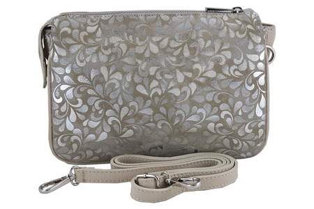 Torebka na ramię - listonoszka - Różowa pudrowa