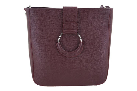 Torebki skórzane damskie - Barberini's - Beżowa ciemna