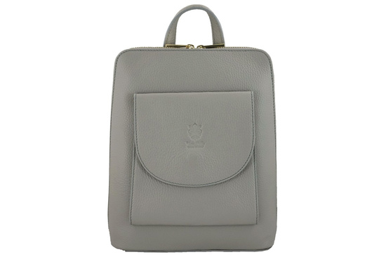 Plecak skórzany / listonoszka - Casual 2w1 - Czarny 