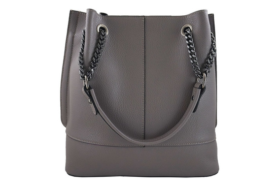 Modna torebka skórzana damska - Granatowa