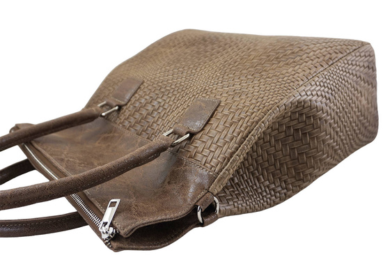 Elegancka torebka do pracy - Beżowa ciemna 