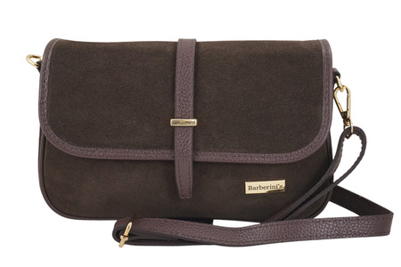 Zamszowa torebka damska Barberinis - Brązowa ciemna