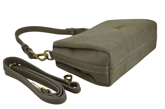 Zamszowa listonoszka damska Barberinis - Beżowa 