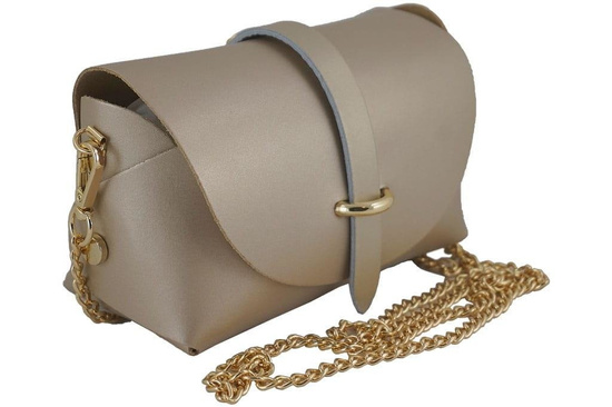 Modna listonoszka wizytowa skórzana - Granatowa 