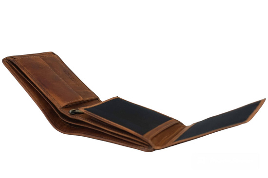 Stylowy portfel męski skórzany - Brązowy