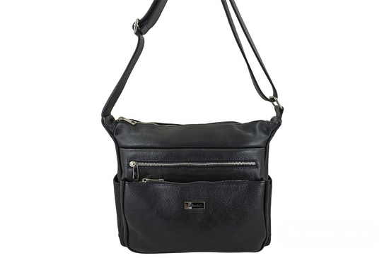 Codzienna i praktyczna torebka na ramię - Czarna 