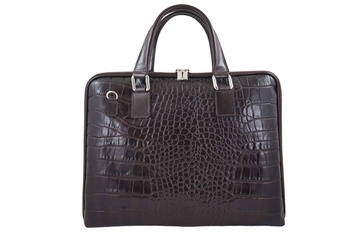 Torba na laptopa damska skórzana Barberinis - Brązowa ciemna