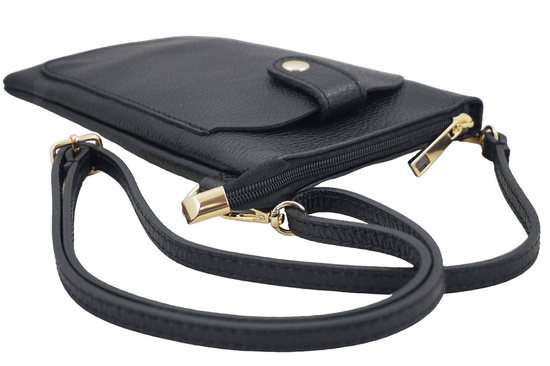 Torebka skórzana / etui na telefon - Czarne