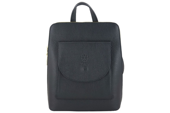 Plecak skórzany / listonoszka - Casual - 2w1 - Różowy pudrowy 