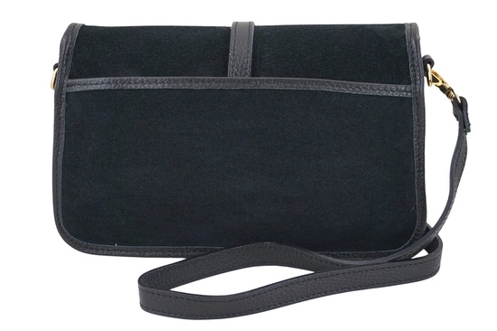 Zamszowa torebka damska Barberinis - Czarna 