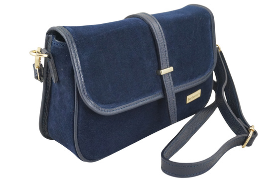 Zamszowa torebka damska Barberinis - Granatowa 