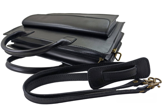 Damska teczka aktówka A4 - Czarna 