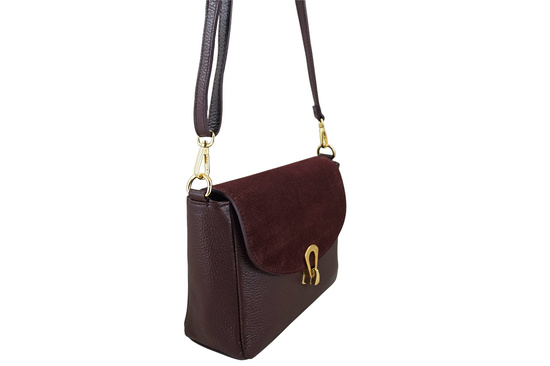 Torebka Barberinis ze złotym zapięciem - Bordowa 