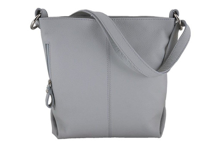 Torebka damska skórzana na ramię Różowa pudrowa