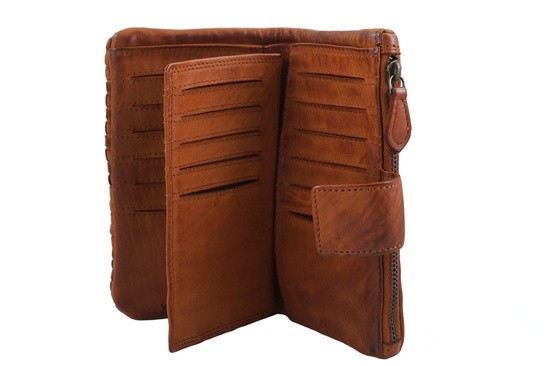 Ekskluzywny portfel z miękkiej skóry - Brązowy 