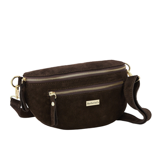 Zamszowa nerka damska Barberinis - Brązowa ciemna 