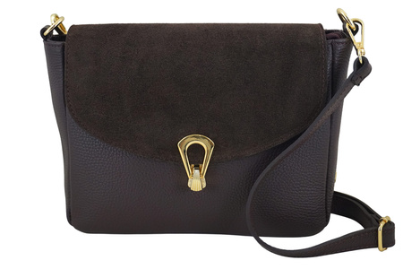 Torebka Barberinis ze złotym zapięciem - Brązowa ciemna