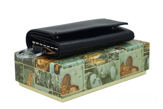 Etui skórzane na klucze / portfel - Czarne 