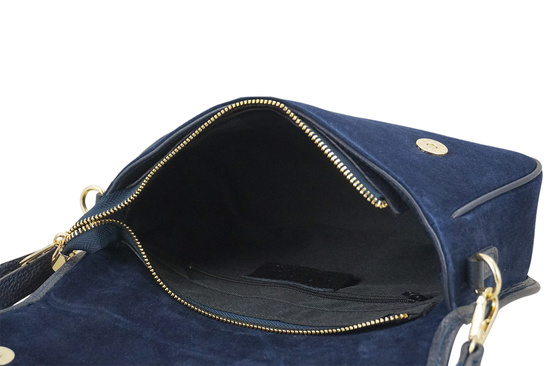 Zamszowa torebka damska Barberinis - Granatowa 