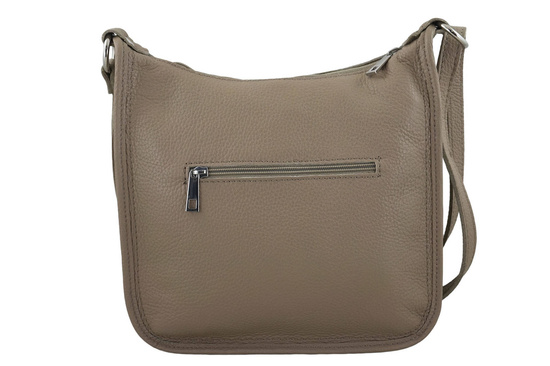 Wygodna listonoszka skórzana damska - Beżowa