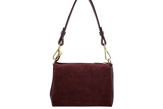 Zamszowa listonoszka damska Barberinis - Bordowa 